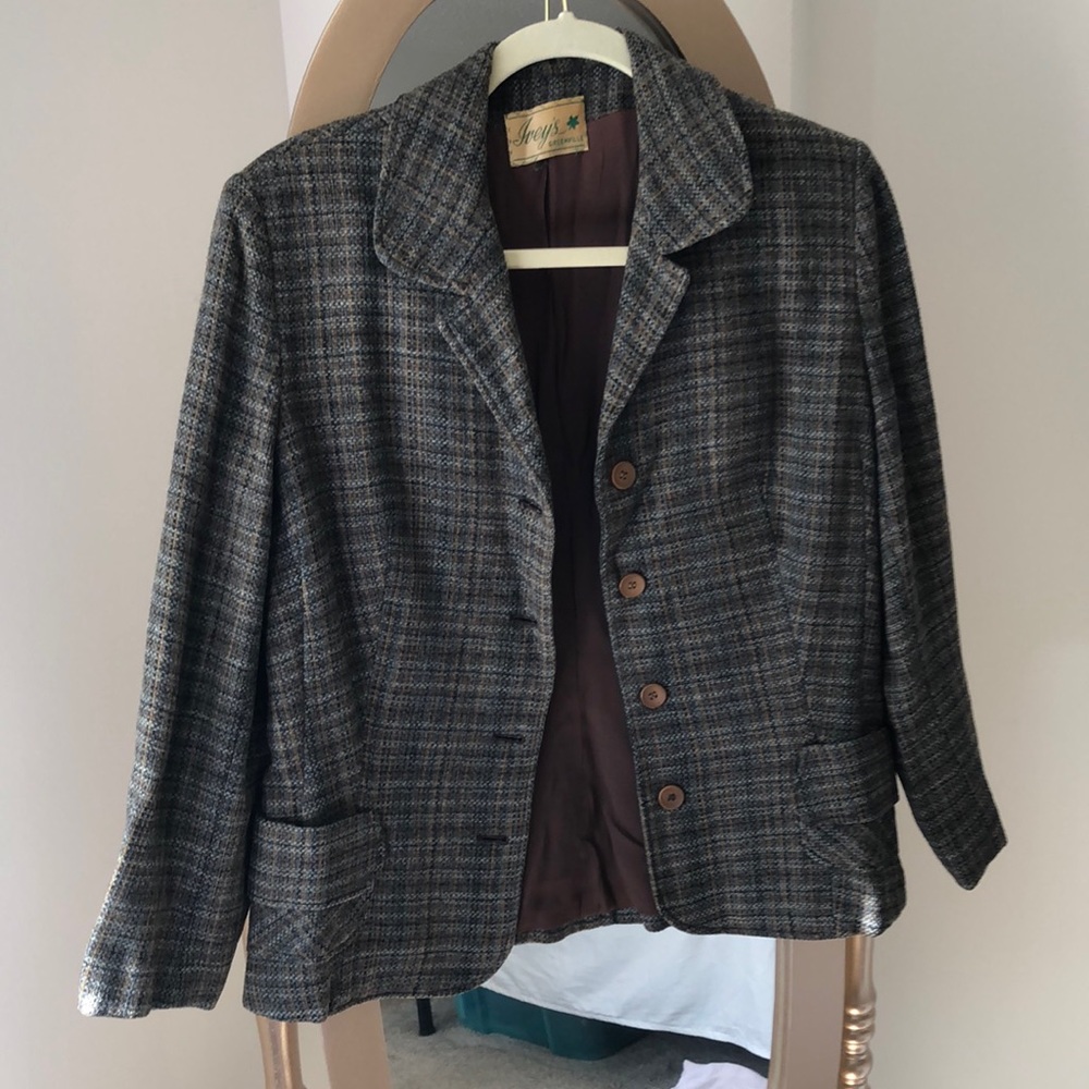 Vintage 1950s tweed skirt suit set